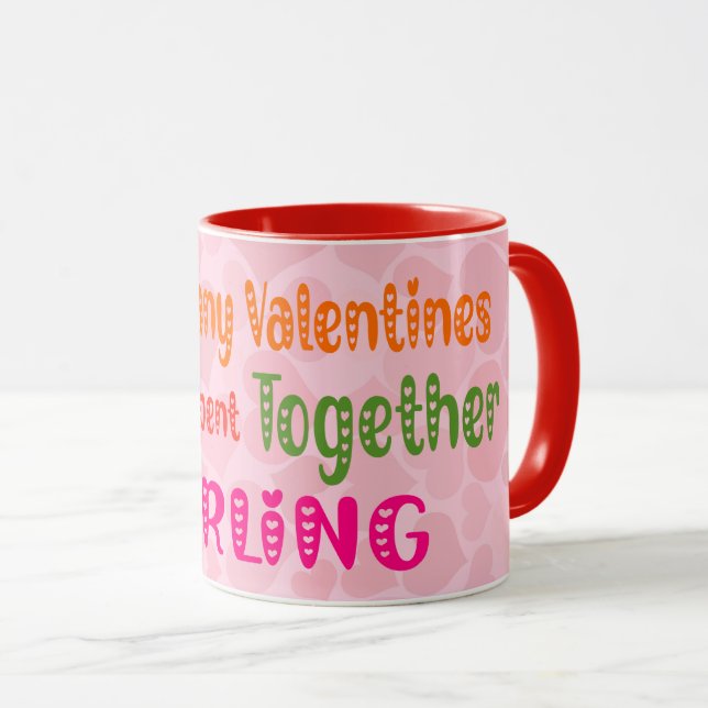 Taza Cuántos San Valentín; Cita romántica (Anverso derecho)