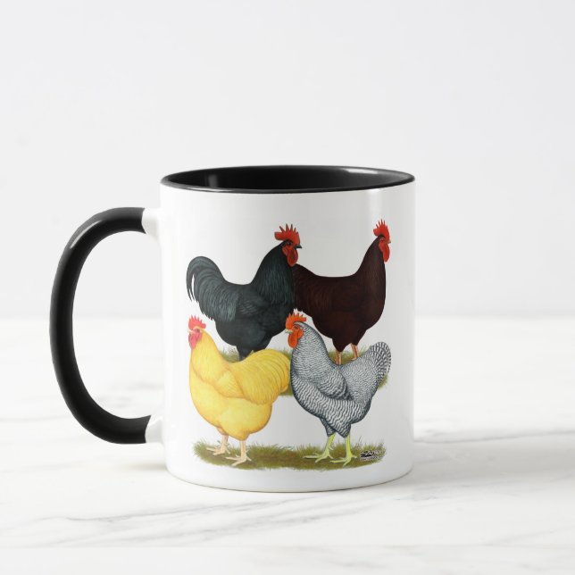 Taza Cuarteto de pollo de gallo pesado (Izquierda)