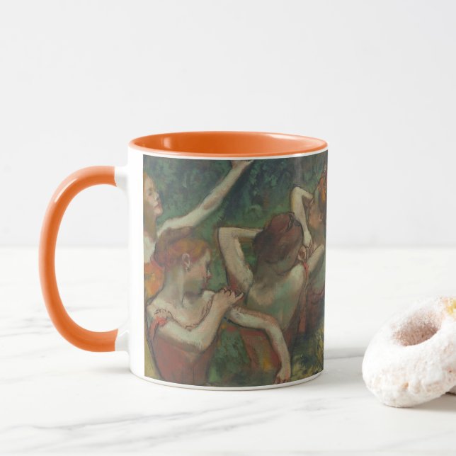 Taza Cuatro bailarinas de Edgar Degas, Bella Artes de b (Con donut)