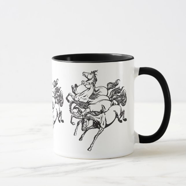 Taza cuatro caballos (Derecha)