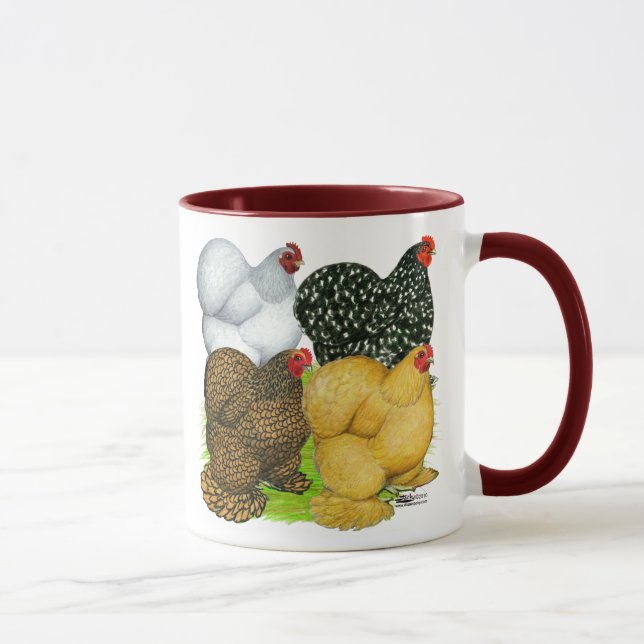 Taza Cuatro Cochin Hens (Derecha)