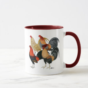 Taza Cuatro gallos de pelea