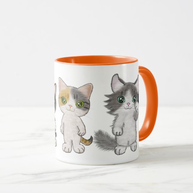 Taza Cuatro gatos lindos (Anverso derecho)