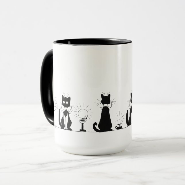 Taza Cuatro gatos negros, Louis Wain Mug (Anverso izquierdo)