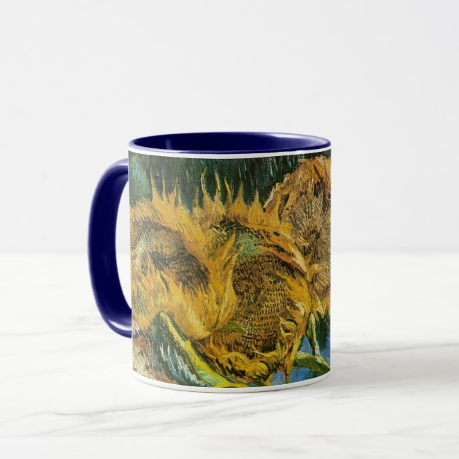 Taza Cuatro girasoles cortados por Vincent van Gogh (Anverso izquierdo)