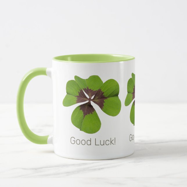 Taza Cuatro hojas Lucky Clover St Patricks Day Buena Su (Izquierda)