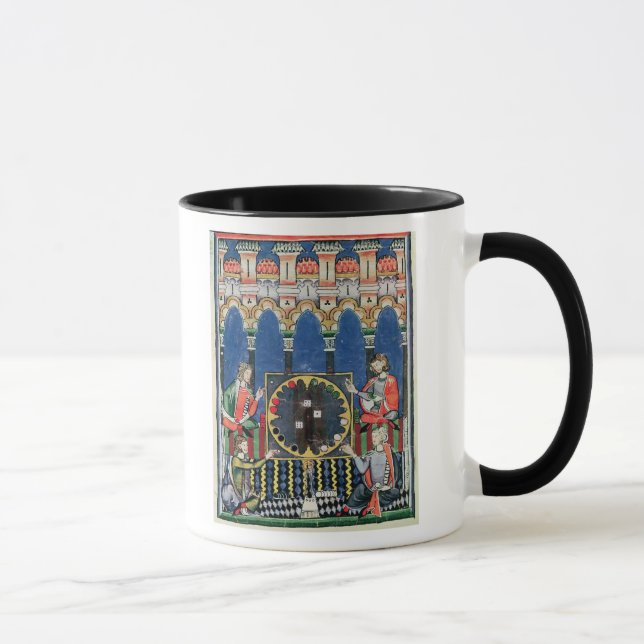 Taza Cuatro jugadores árabes del backgammon (Derecha)