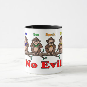 Taza Cuatro Monos Sabios