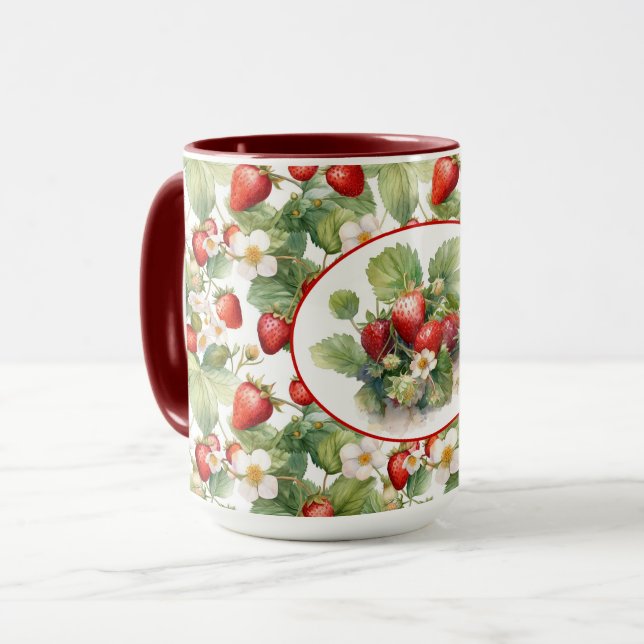 Taza Cubierta de fresas (Anverso izquierdo)