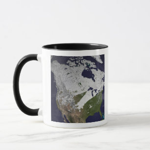 Taza Cubierta de nieve del invierno en el hemisferio