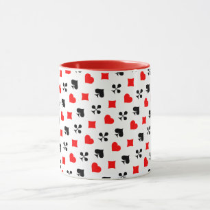 Taza Cubierta de tarjetas Póquer o Diversión de Jugar
