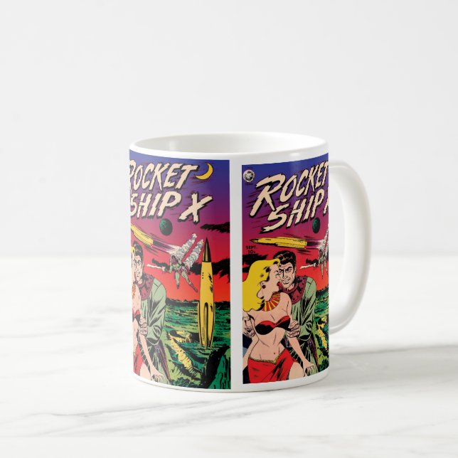 Taza Cubierta del libro de historietas de la ciencia fi (Anverso derecho)