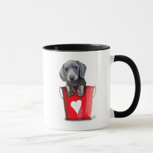 Taza Cubos de amor Dachshund cachorro