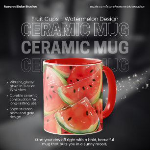 Taza Cubos de fruta - Diseño de sandía Mug cerámico