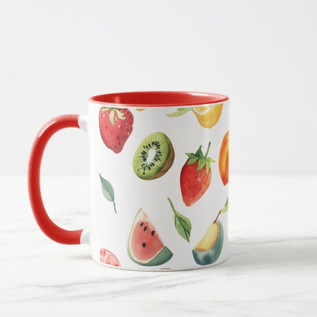 Taza Cubos de fruta - Muñeca cerámica de diseño mixto d (Izquierda)