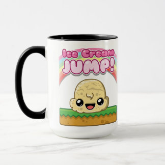 Taza Cucharada de Vainilla con Salto de Helado Texto