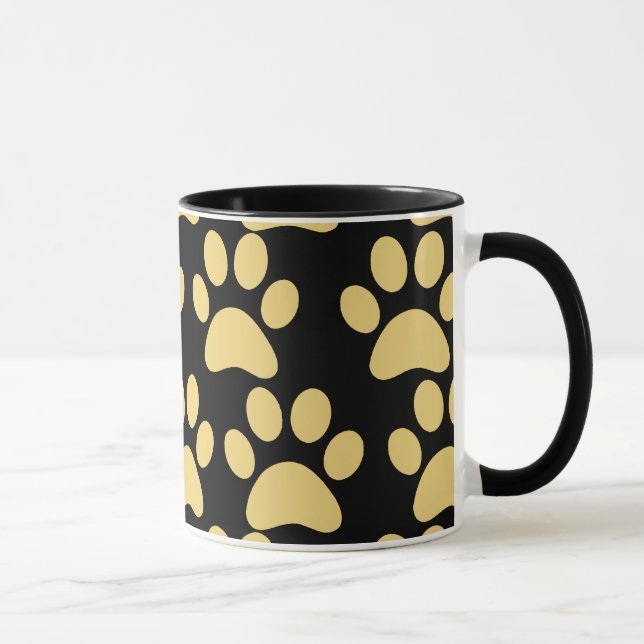 Taza Cuchillo de cachorro Perro Pinta Impresiones Tan N (Derecha)