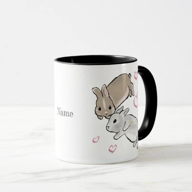 Taza Cuddling bunnies  (Anverso derecho)