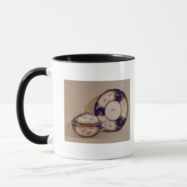 Taza Cuenco y soporte, c.1745 de Vincennes (Izquierda)