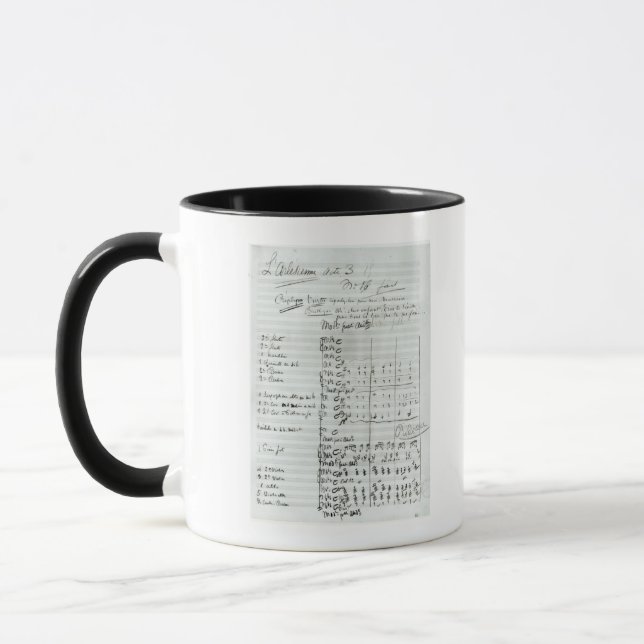 Taza Cuenta manuscrita del acto III (Izquierda)
