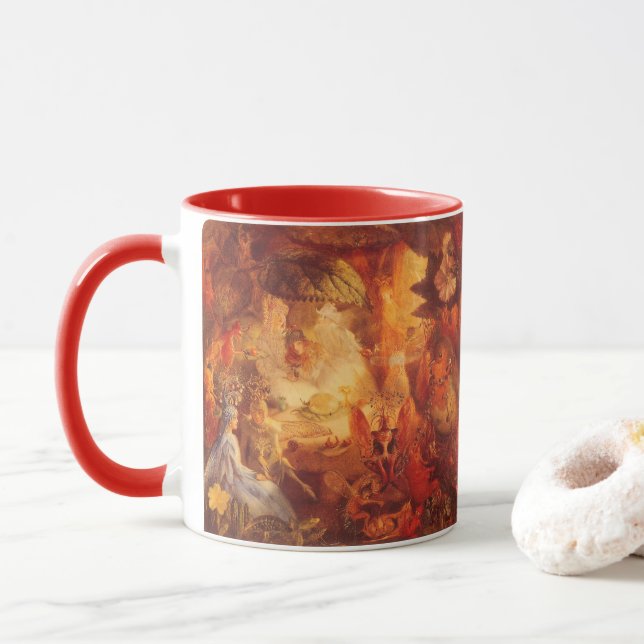 Taza Cuento de Hadas Antiguo La Robin Cautiva de Fitzge (Con donut)