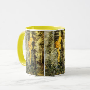 Taza Cuento de Hadas Vintage, Rapunzel con Cabello Rubi