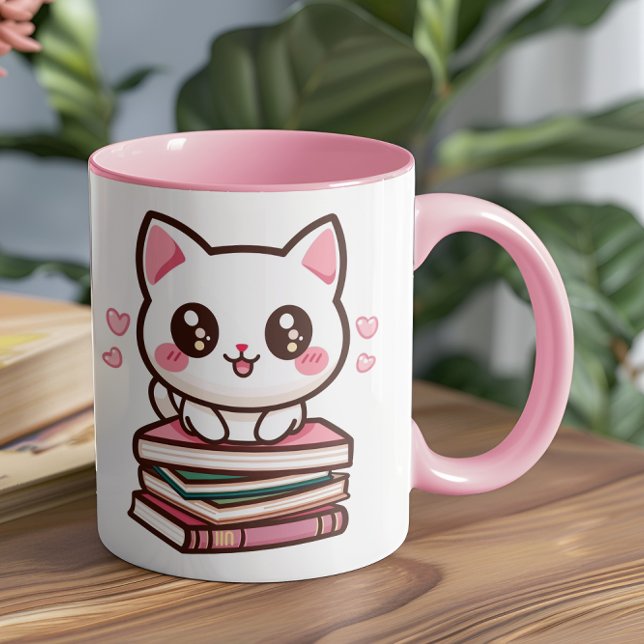 Taza Cuentos y velas hacen mi día - Libros de gatos y p (This cozy and creative design is perfect for anyone who loves their pets as much as their books)