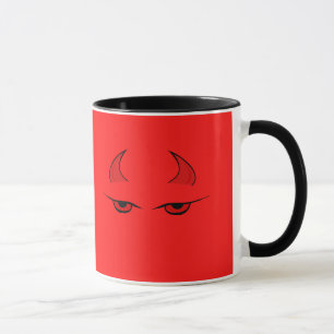 Taza Cuernos del diablo y ojos del rojo adaptables