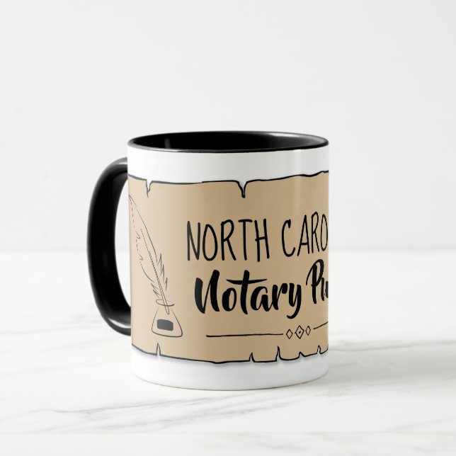 Taza Cuero de plumas de notario de Carolina del Norte (Anverso izquierdo)