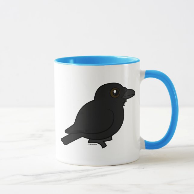 Taza Cuervo común de Birdorable (Derecha)
