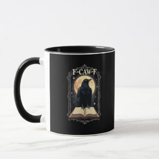 Taza Cuervo divertido de Halloween F-Caw-F Luna