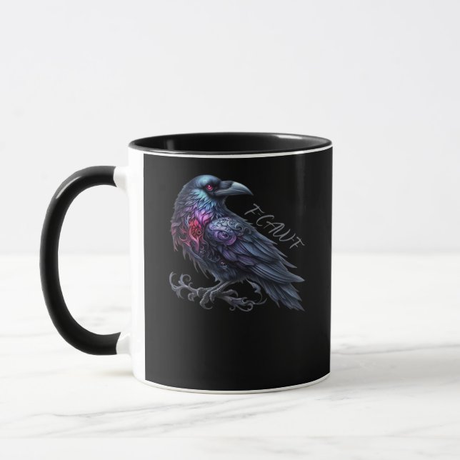 Taza Cuervo F-Caw-F Clásico Estilo Retro (Izquierda)