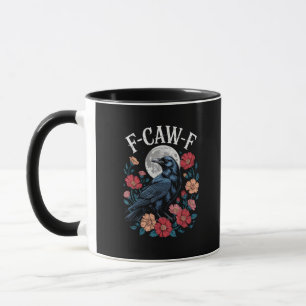 Taza Cuervo gótico F-Caw-F grazna para Halloween