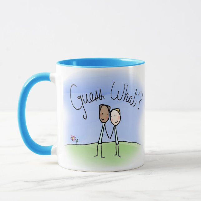 Taza Cuesta Pareja Gay Adivinar Qué (Izquierda)