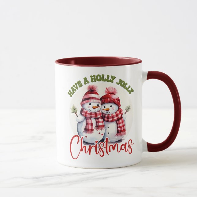 Taza Cuesta Tener Navidades De Alegría Y Snowmen (Derecha)