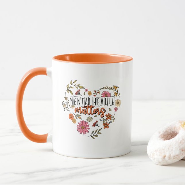 Taza Cuestiones de salud mental (Con donut)