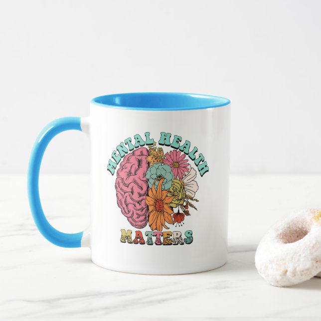 Taza Cuestiones de salud mental (Con donut)