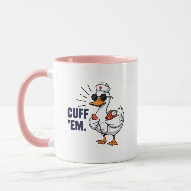 Taza Cuff 'Em Goose Nurse Funny Silly Goose Nurse (Izquierda)