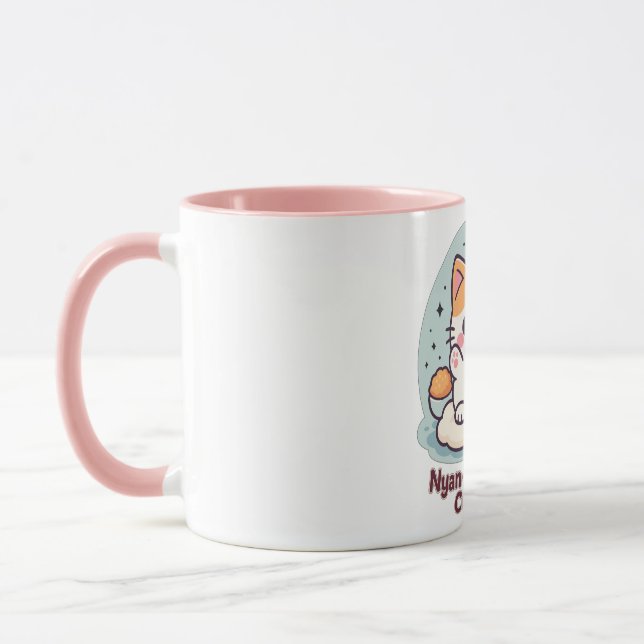 Taza Cuidad nyan-creíble - Gato kawaii lindo (Izquierda)