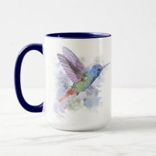 Taza Cuidado Hummingbird Bird Watercolor Art