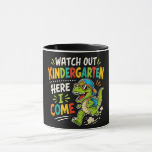 Taza Cuidado jardín de infancia aquí vengo Dino