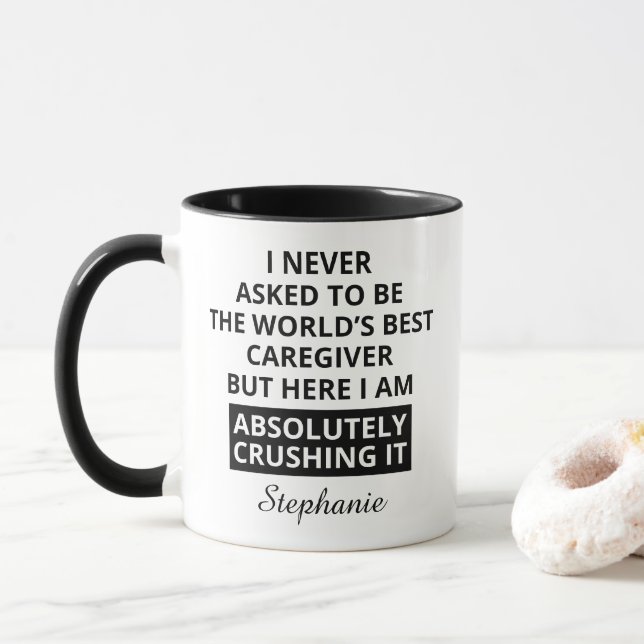 Taza Cuidado Personalizado Gracias  (Con donut)