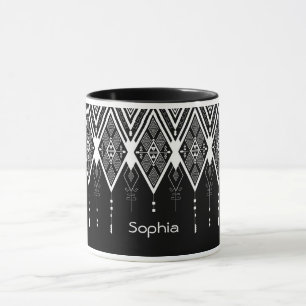 Taza Cuidados Nativos Estadounidenses De Blanco Y Negro