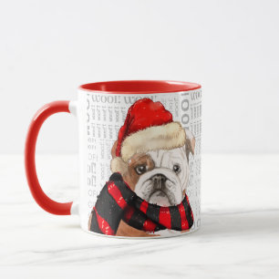 Taza Cuidados Navidades de Bulldog inglés