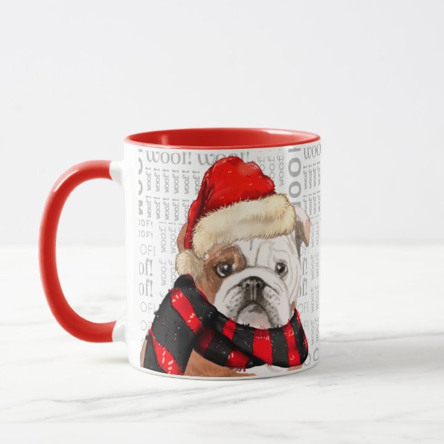 Taza Cuidados Navidades de Bulldog inglés (Izquierda)