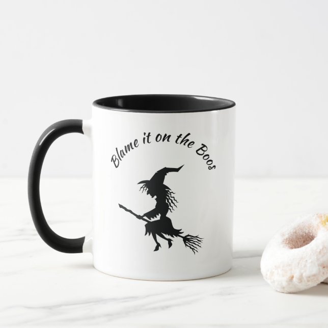 Taza Culpen a la bruja de Boos Halloween (Con donut)