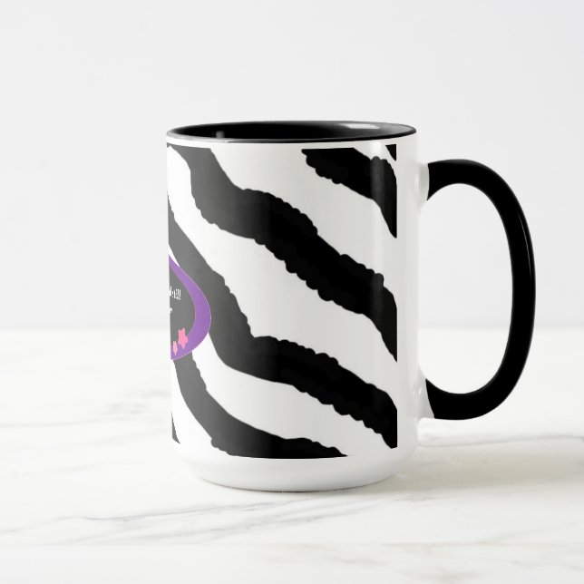 Taza Cumpleaños 40 Estampado de Cebra (Derecha)