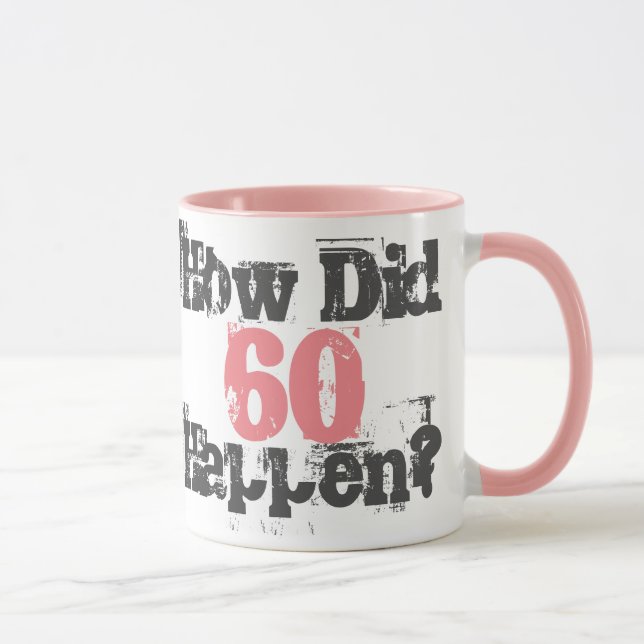 Taza Cumpleaños 60. ¿Cómo Ocurrió 60? (Derecha)