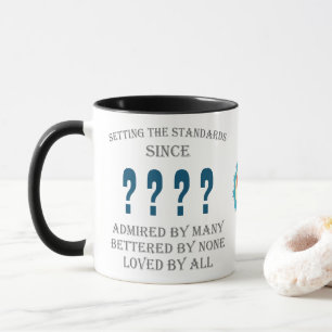 Taza Cumpleaños Agregar nombre de año Fecha Amo Famil