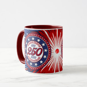 Taza Cumpleaños de América Semiquin Gráficos Fuegos Art